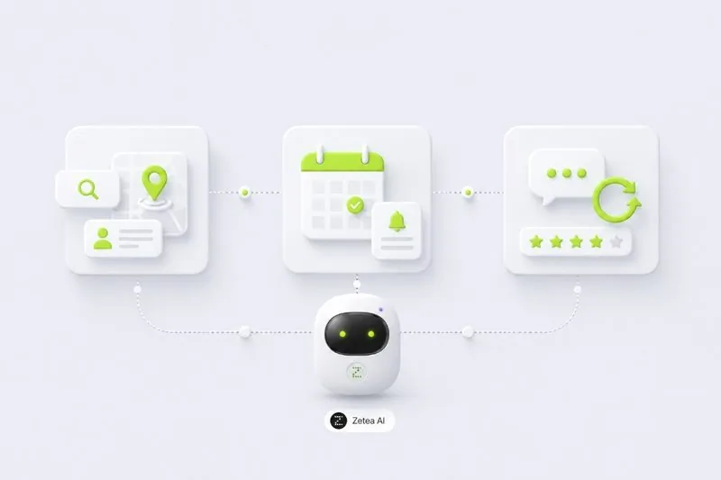 Get found, get booked, and get them back — run by Zetea AI